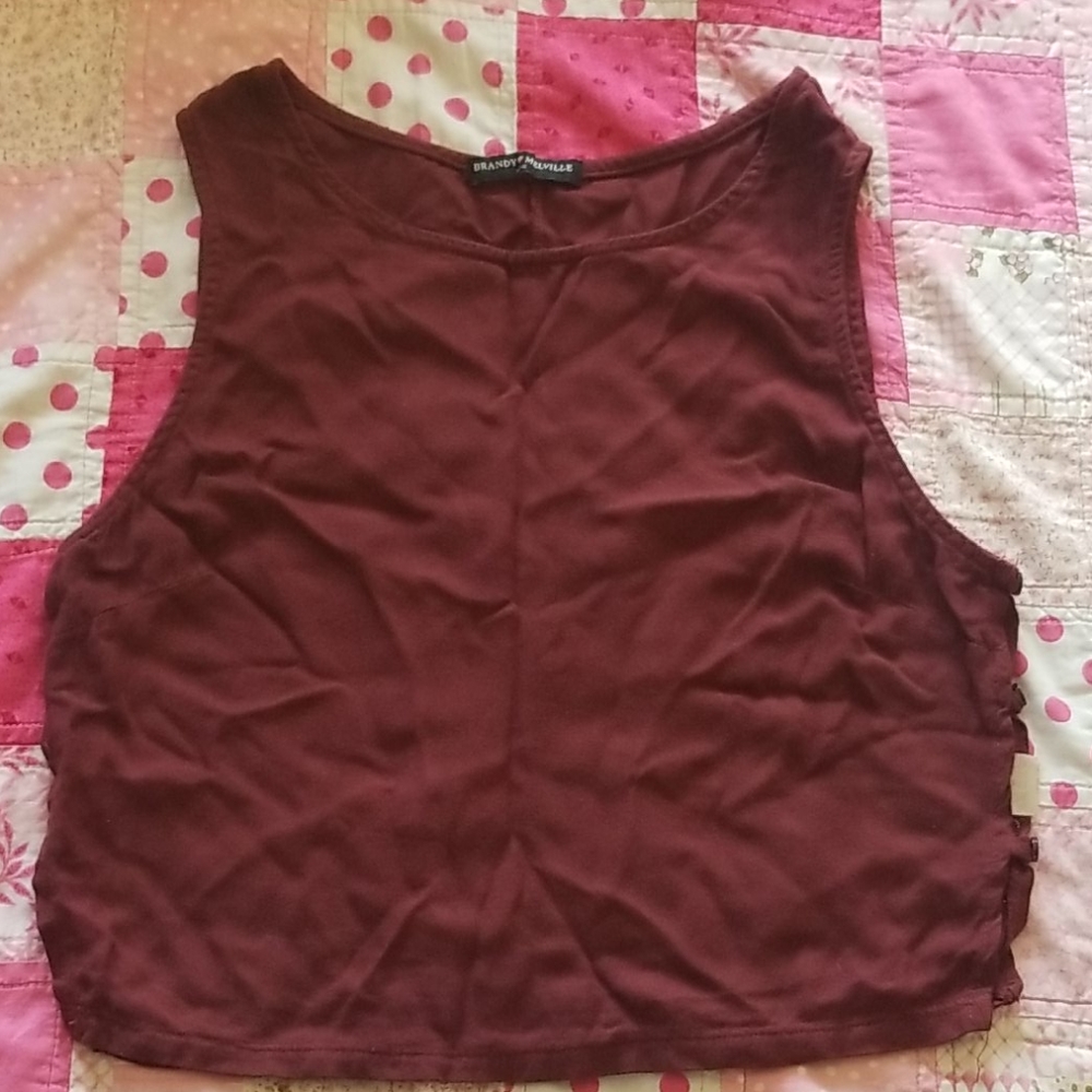 Brandy Melville burgundy blouse